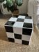 Cube coffee table in tile mosaic.