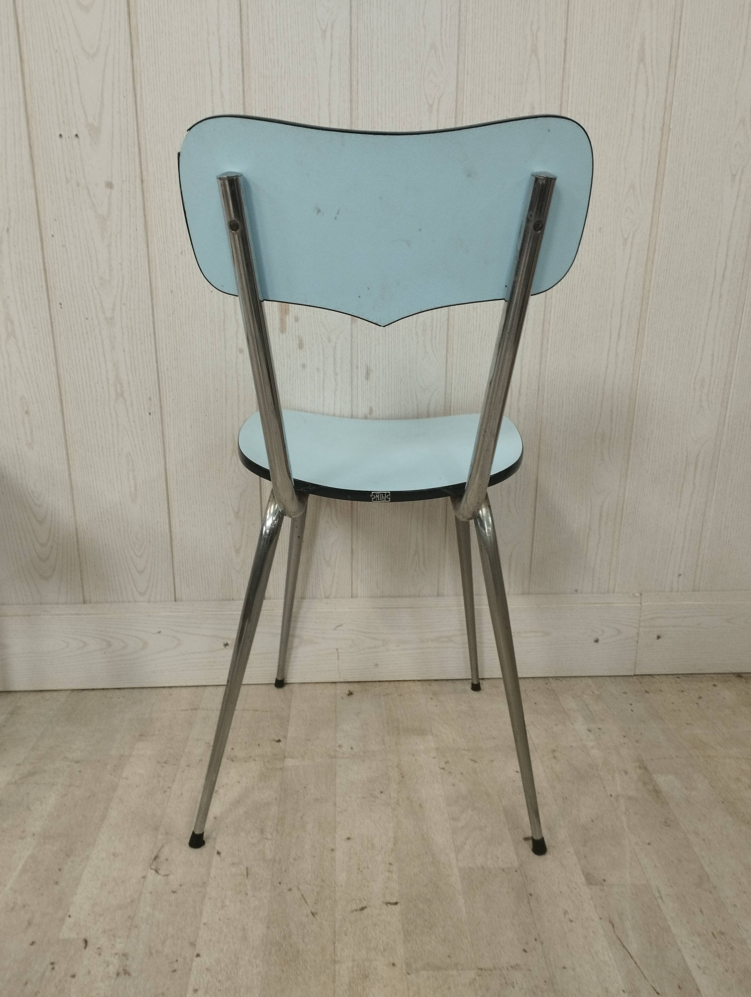 Blue formica table 2 chairs 1 mdj stool