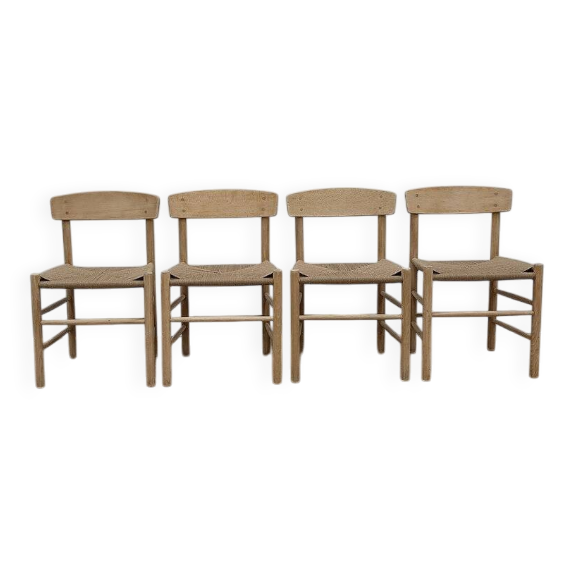 4 J39 Folkestol chairs by Borge Mogensen
