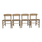 4 J39 Folkestol chairs by Borge Mogensen