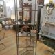 Angle shelf in chrome metal and smoked glass