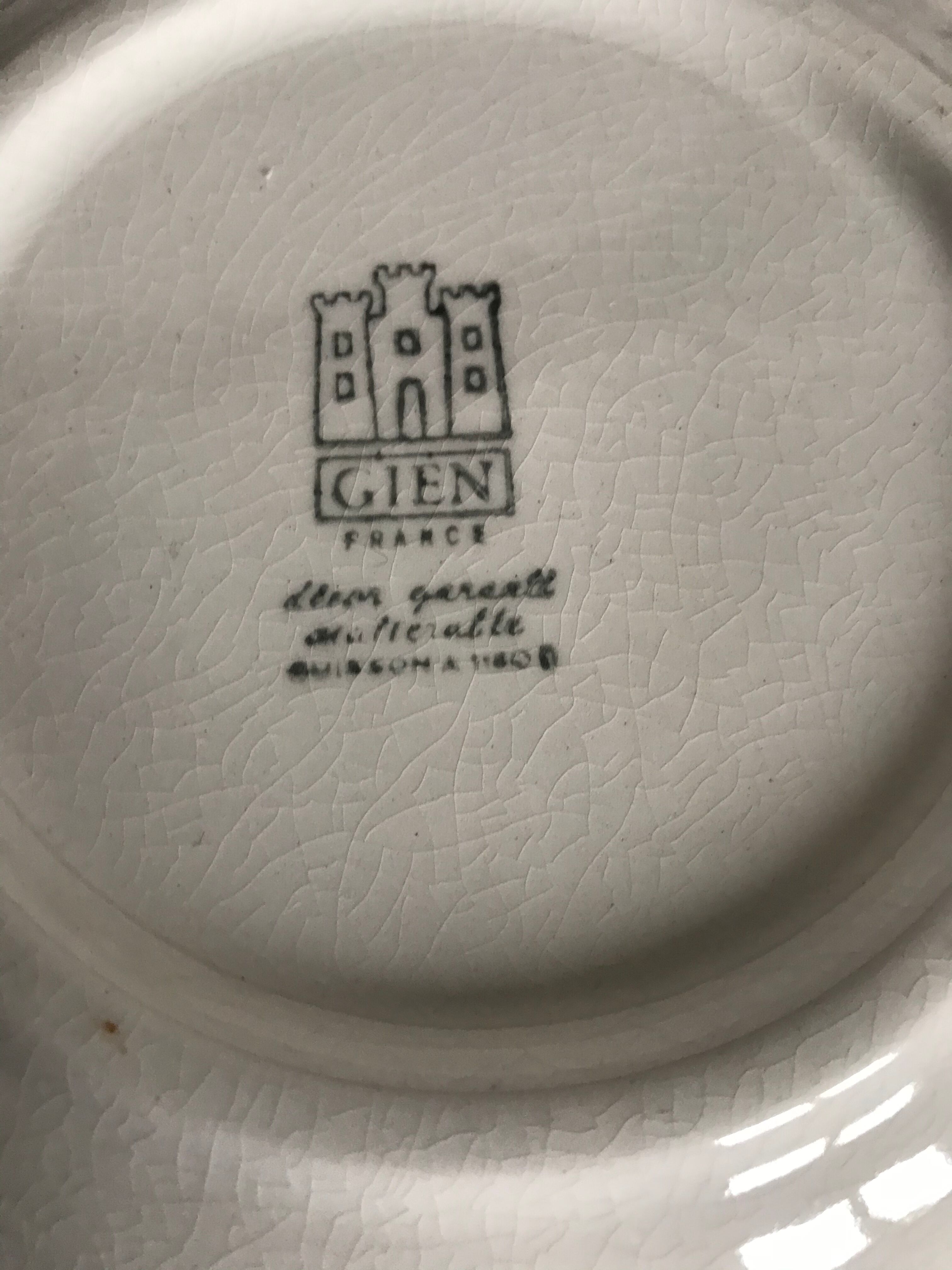 Lot of 12 Gien dessert plates