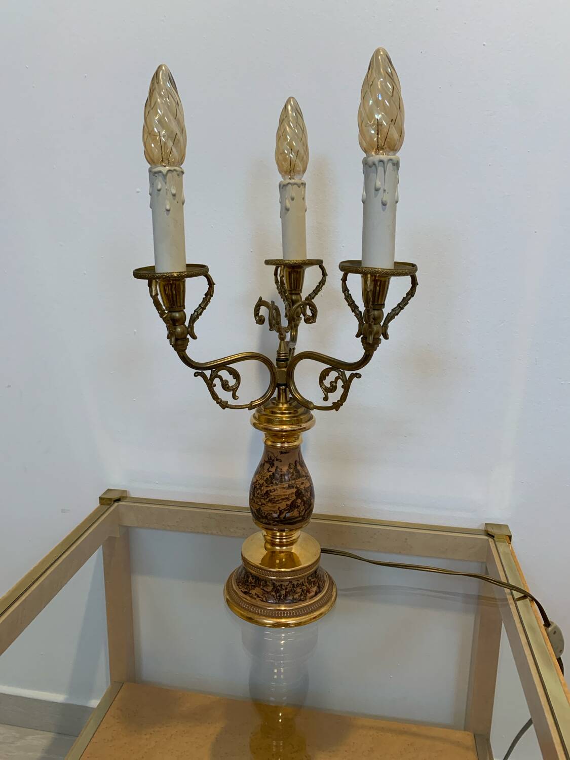 Vintage candelabra lamp 1950