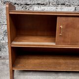 Oak shelf 1950 French modernist
