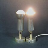 Pair of golden brass spot lights, by Koch & Lowy OMI