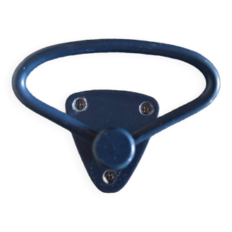 Industrial mid-century blue metal hook - 1950s/1960s