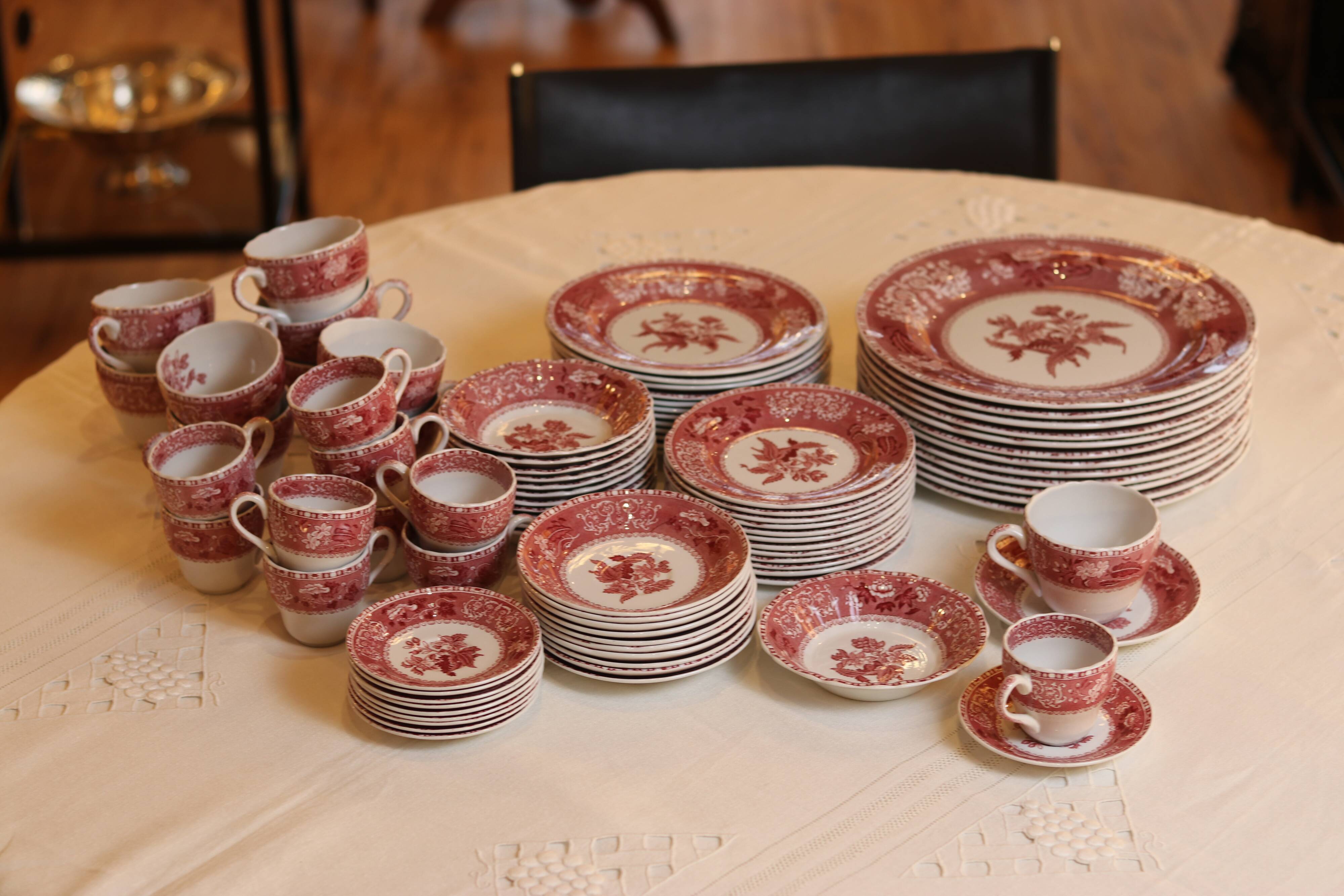 Service Spode « Pink Camilla » de 90 pièces, des années 1950