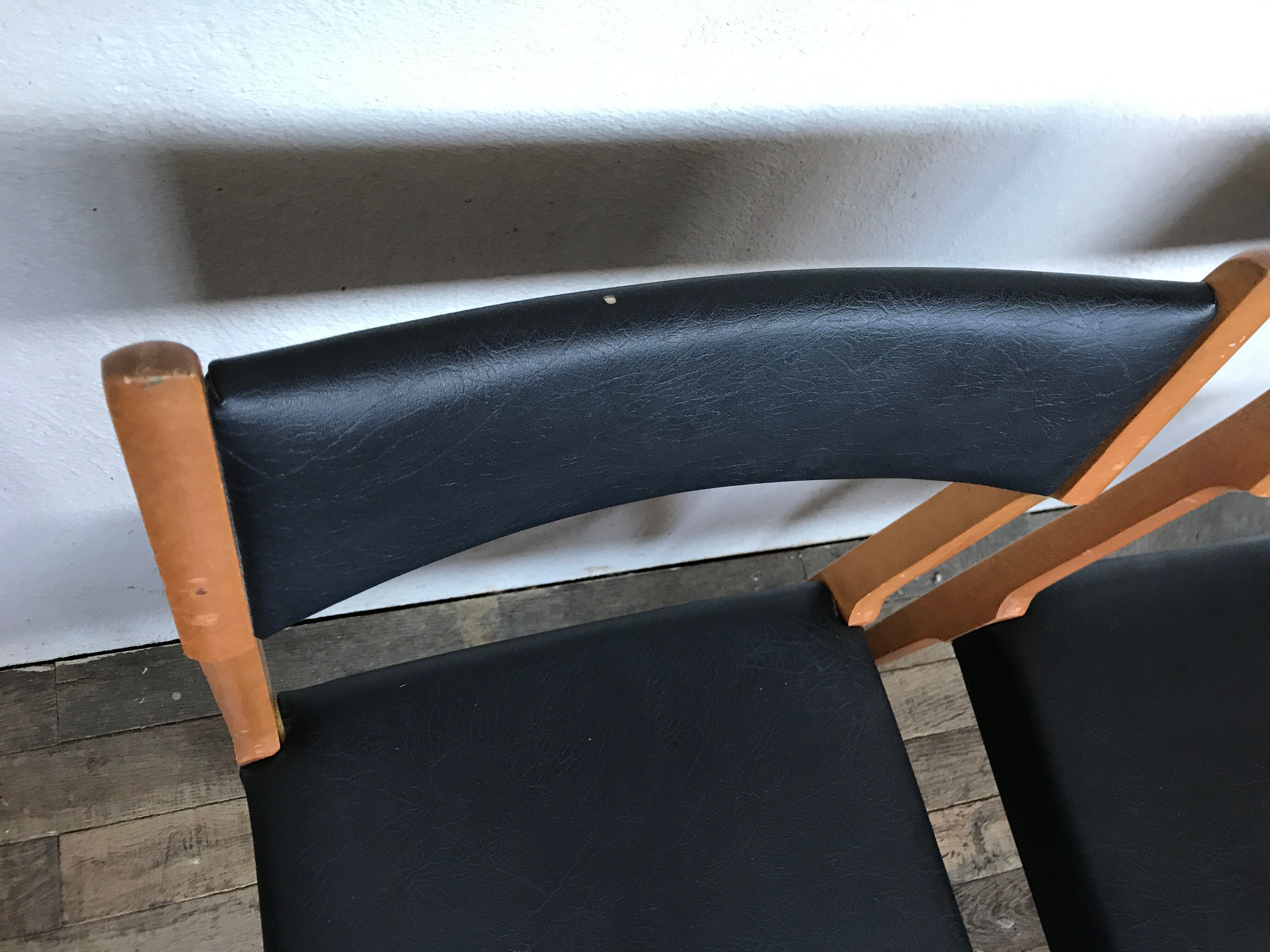 Série de 4 chaise Allemagne de l'est 1950 vintage