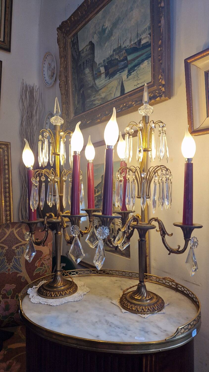 Pair of candlesticks called girandolle