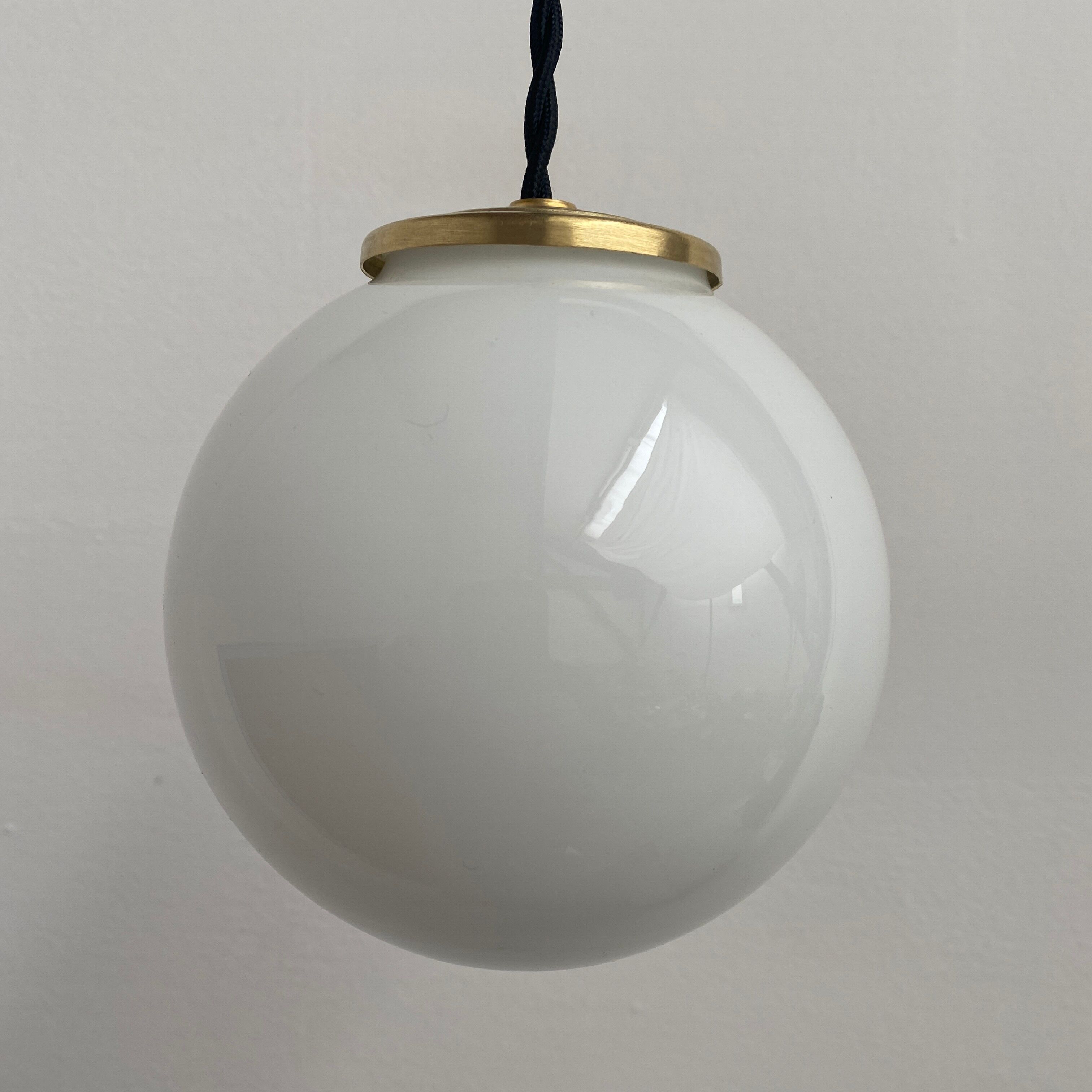 Lot 3 vintage opaline hanging lamps