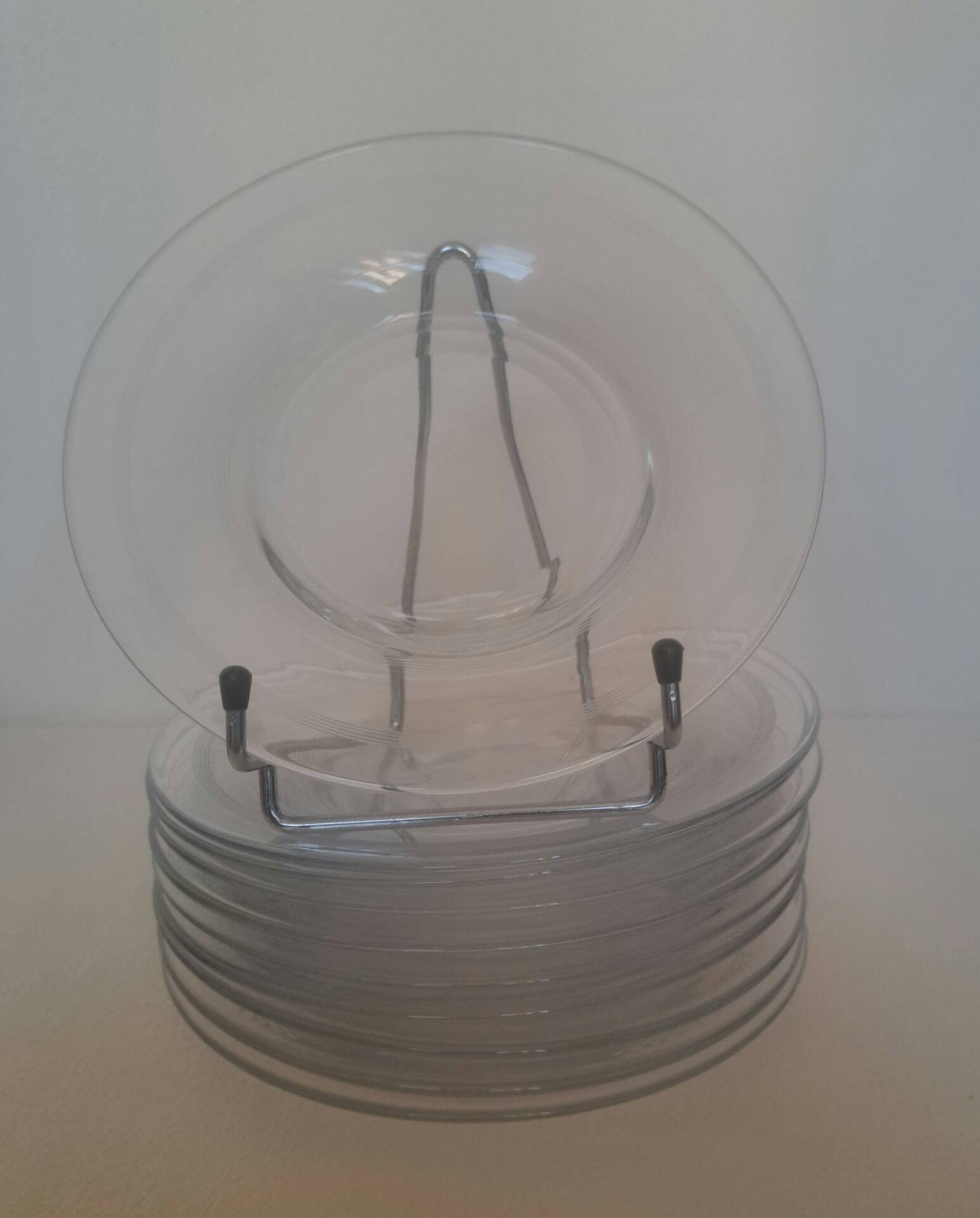 10 dessert plates in stamped Baccarat crystal