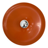 Honsel orange space age disc lamp , 1970s selected by Charlotte perriand