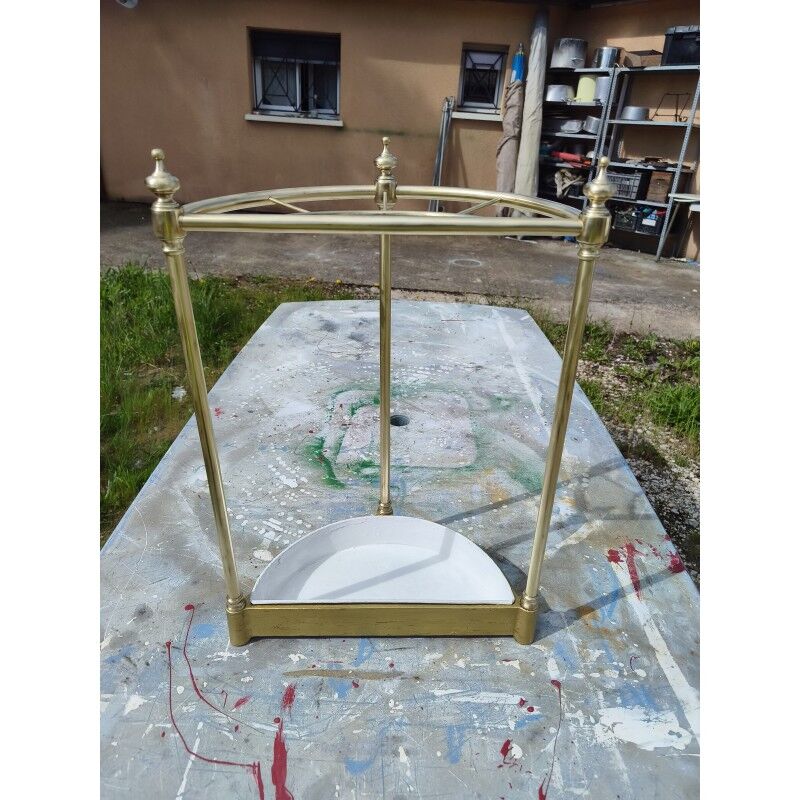 Umbrella stand 1900 brass, cast iron and steel