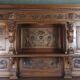 19th-century walnut buffet with two bodies.