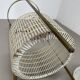 Midcentury Brass Mategot Style Hollywood Regency Umbrella Stand, France 50s