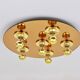 Fontana Arte Style Mirror in Gilded Bronze Glass Ceiling Light or Wall Sconce, Italy, 1970s