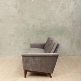 Mid-century four seater sofa in italian velvet