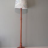 Vintage floor lamp with custom lampshade