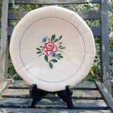 Serving plates X 2 old pink earthenware Digoin Sarreguemines