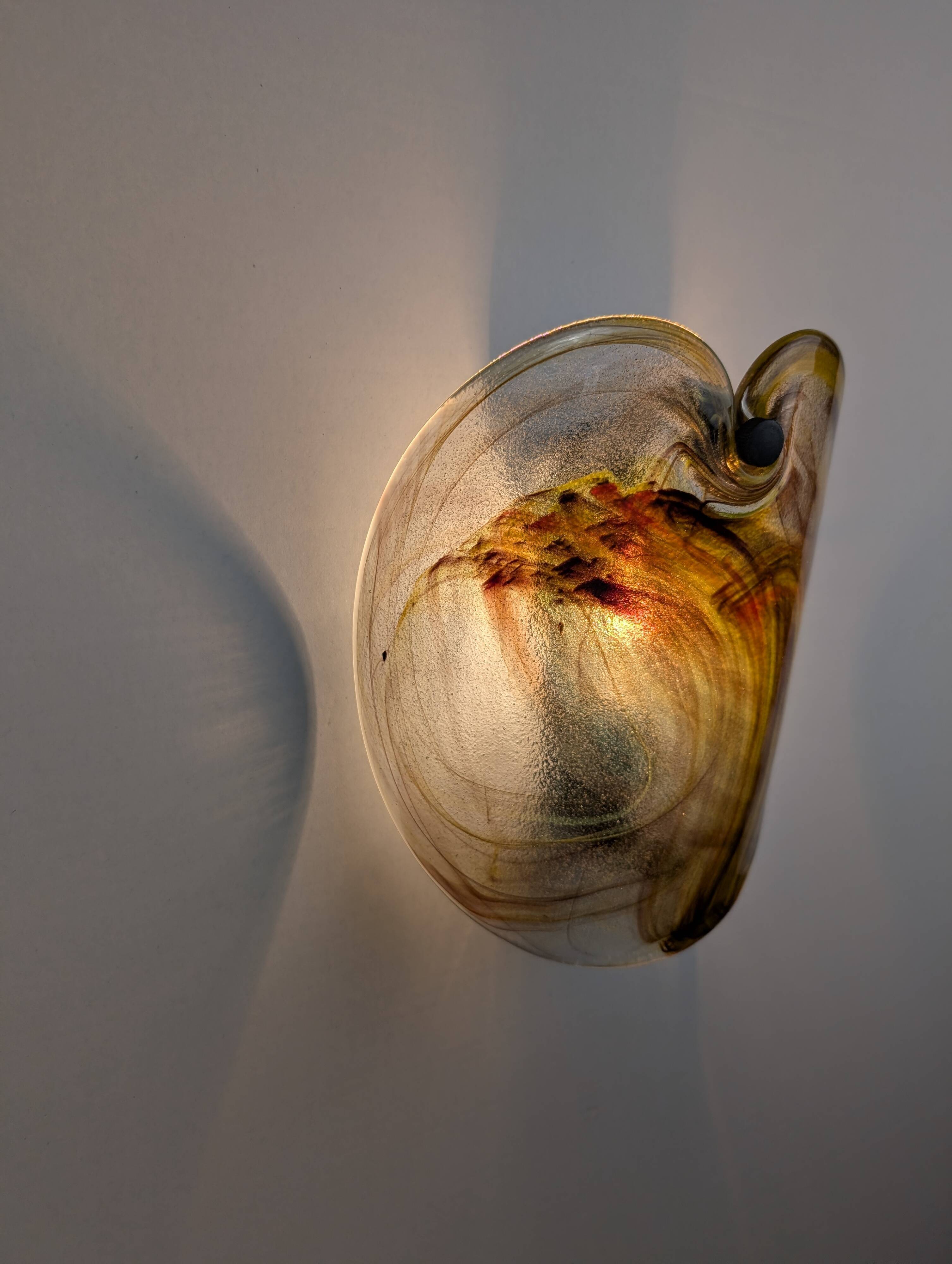 Applique en verre Holmegaard par Per Lütken, Danemark, années 1970.