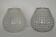 Pair of vintage bubbled glass lampshades