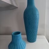 Vase bleu turquoise en terre cuite