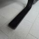 Scandinavian 2-seater sofa 1970s vintage in black leather and curved wood