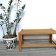 Bohemian clear and seat wooden bench rope