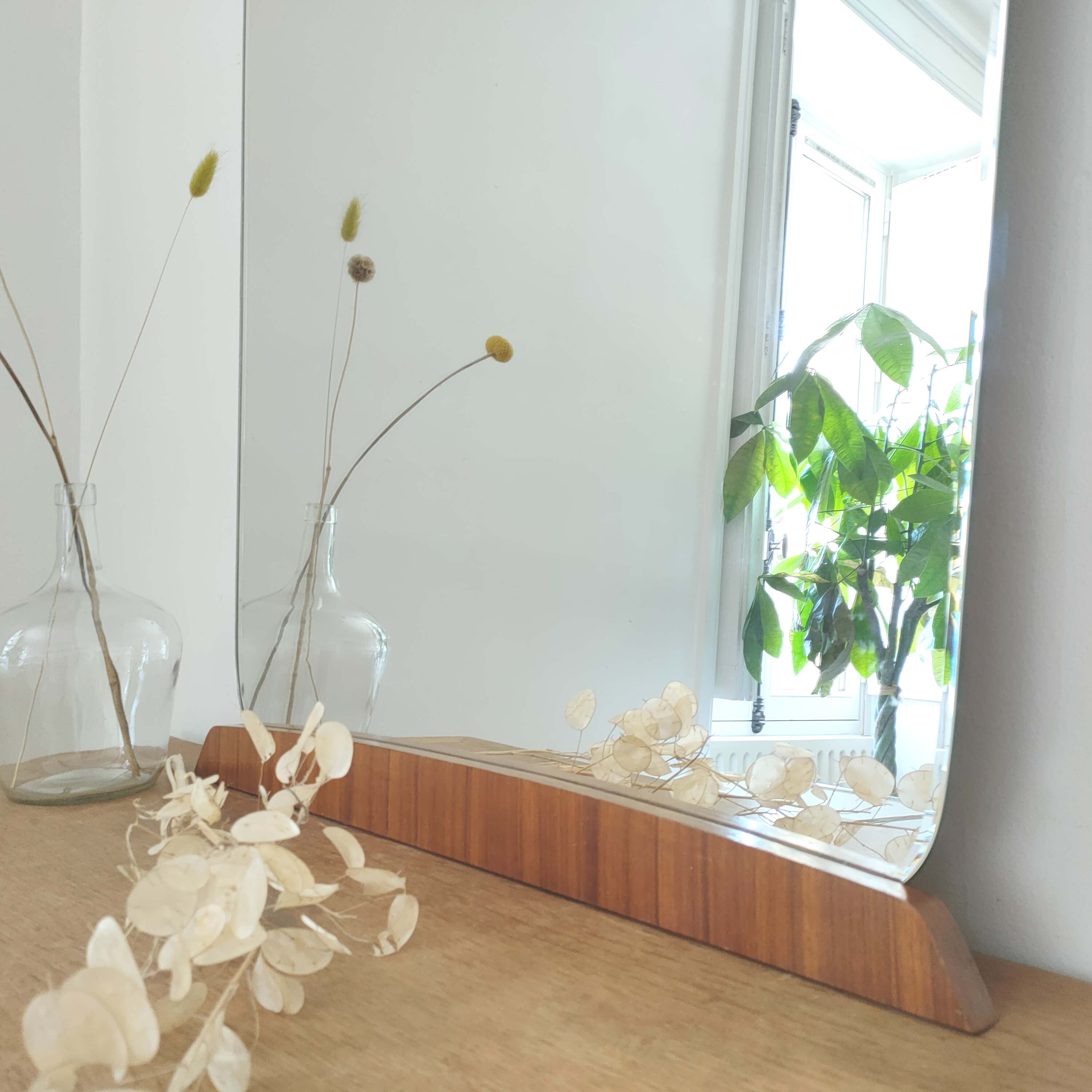 Large Scandinavian bevelled mirror 105cm