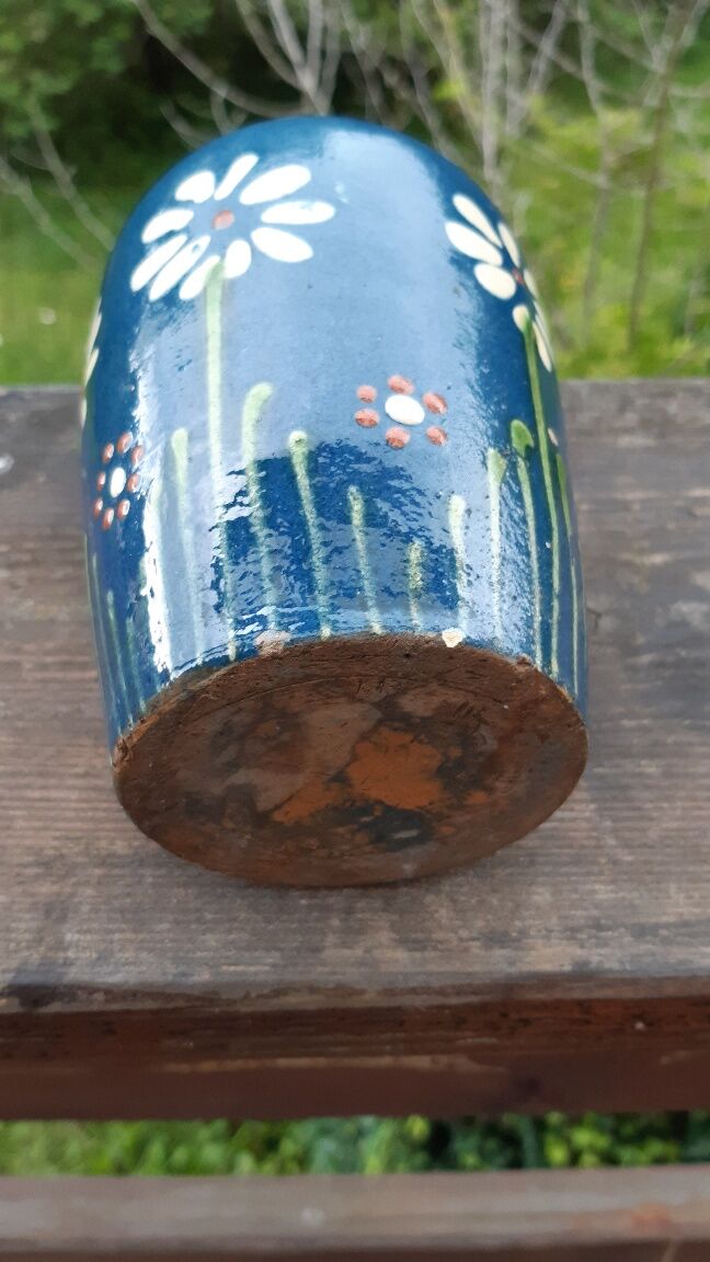 Vase terre cuite vernissée Alsace 1922