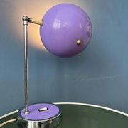 Vintage purple Herda space age eyeball desk lamp