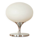 Kaiser Leuchten table lamp, 1970s, space age design, chrome and opal glass