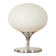 Kaiser Leuchten table lamp, 1970s, space age design, chrome and opal glass