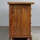 Rustic walnut sideboard with inlaid parquetry, vintage quality.