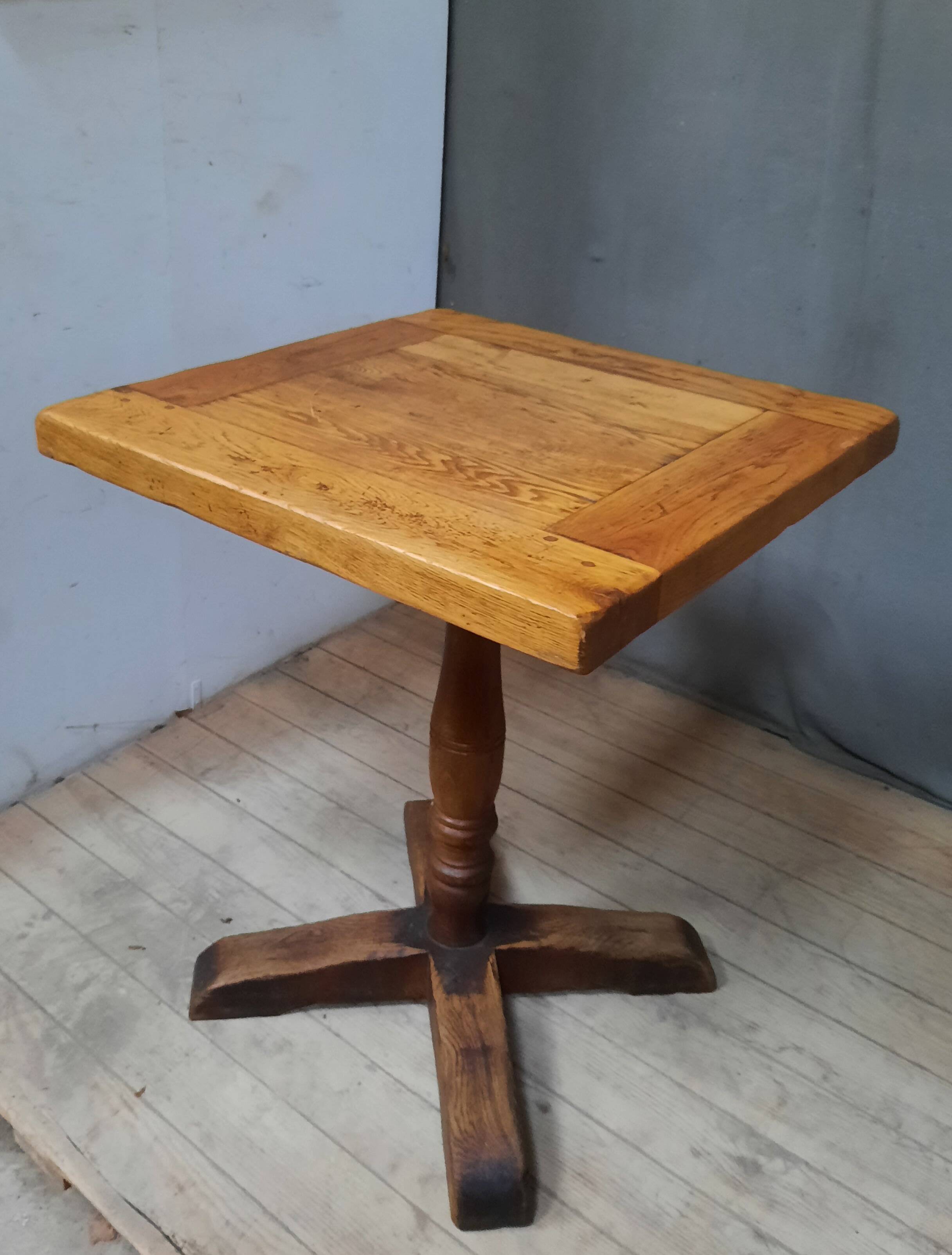 Square solid wood bistro table