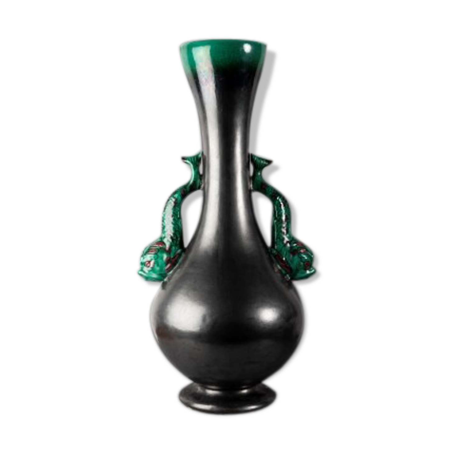 Important fish vase by the Vallauris Manufacture