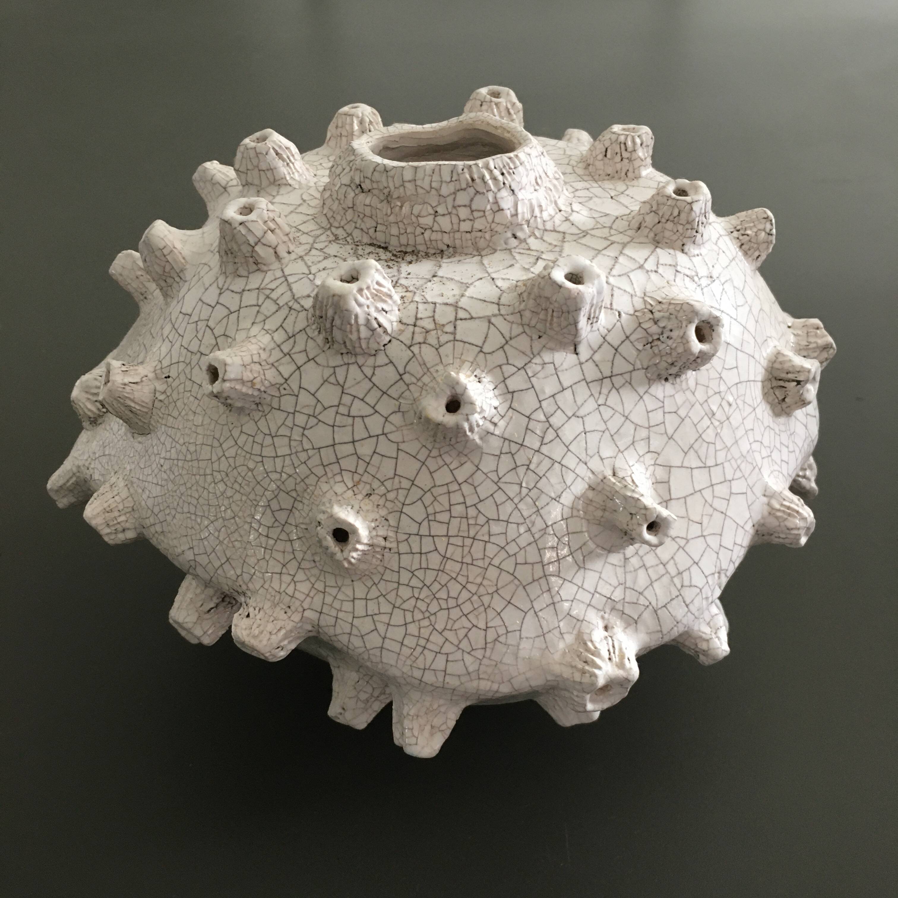 Artist's vase in raku