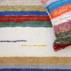 Hand-woven handmade rug - 140 x 200 cm - multicolor & white