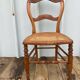 Chaise ancienne Louis Philippe bois + assise cannée vintage