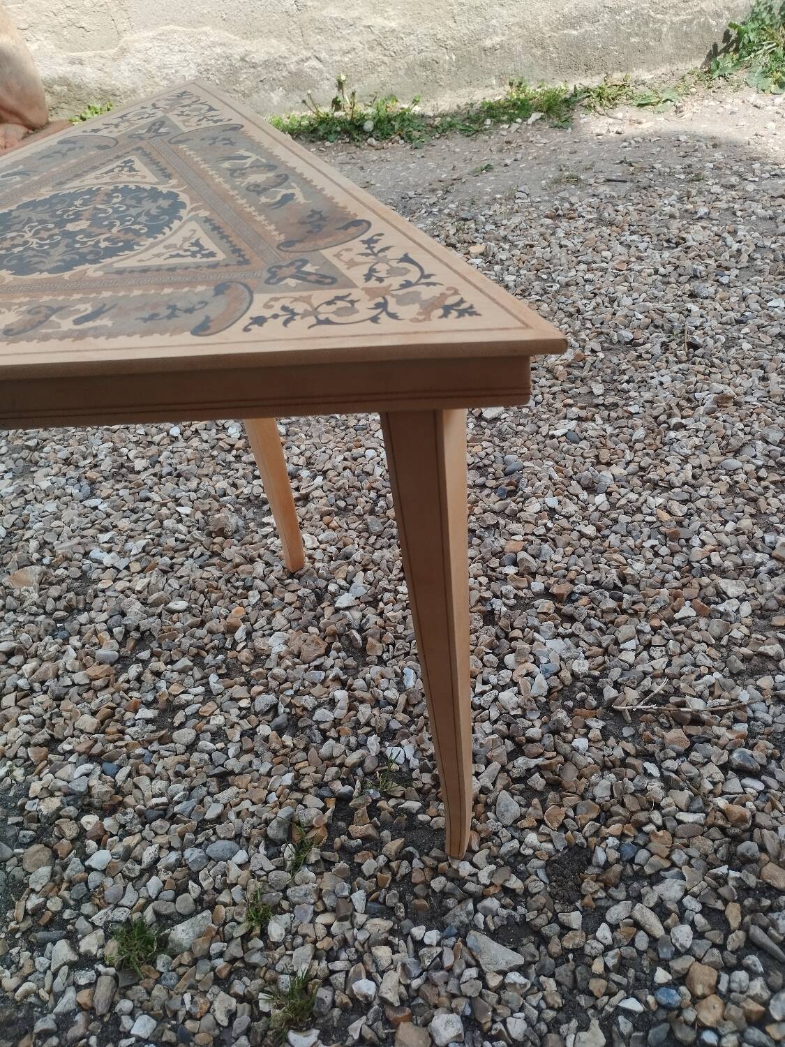 Pair of antique marquetry bedside tables