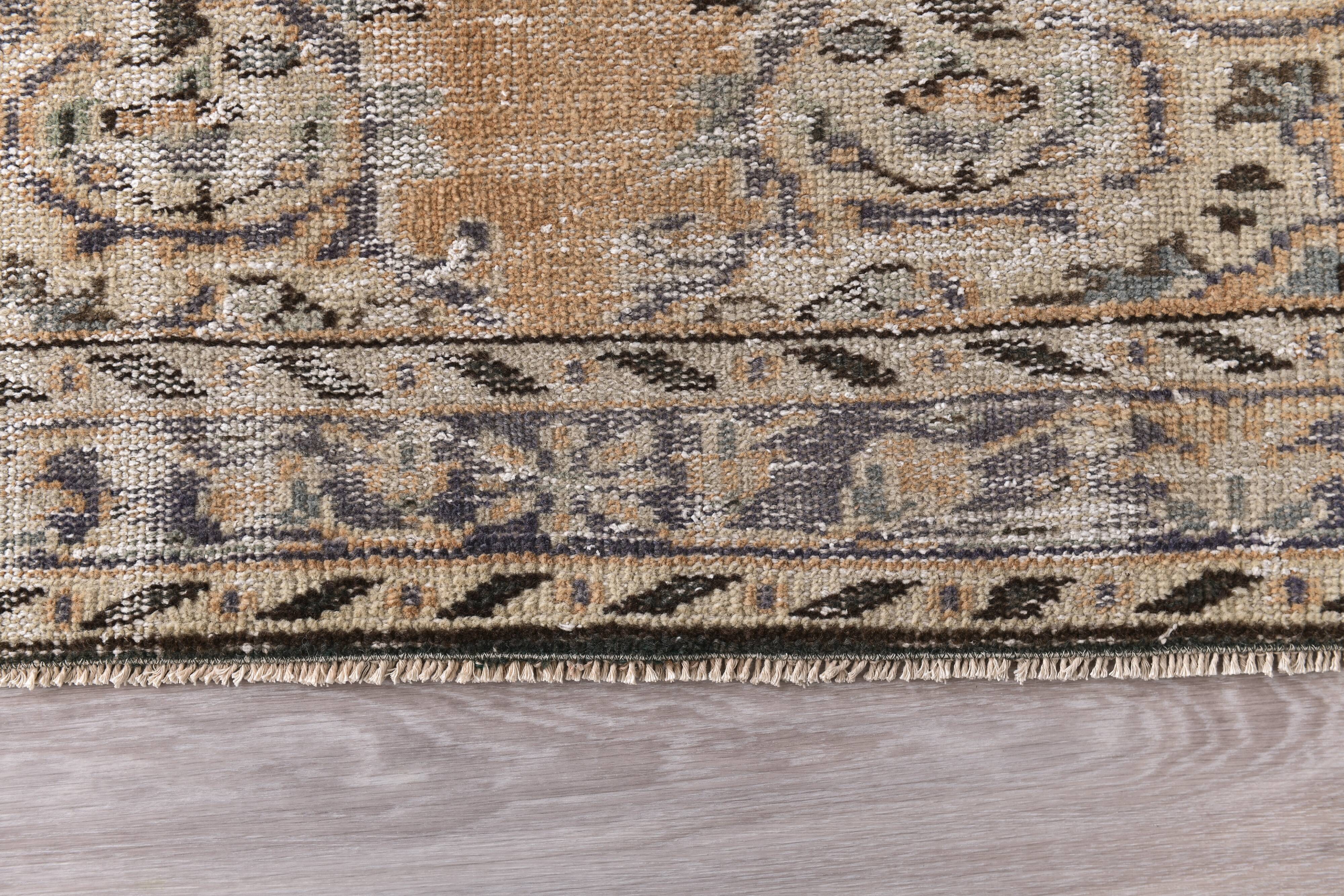 59s Orange & Brown Vintage Rug 122x216Cm