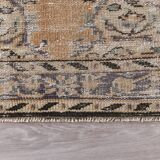 59s Orange & Brown Vintage Rug 122x216Cm