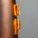 Josef Brumberg JBS Leuchten set of pendants with brass and amber glass