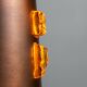 Josef Brumberg JBS Leuchten set of pendants with brass and amber glass