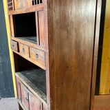 Chinese vessel cabinet 19th century in elm wood