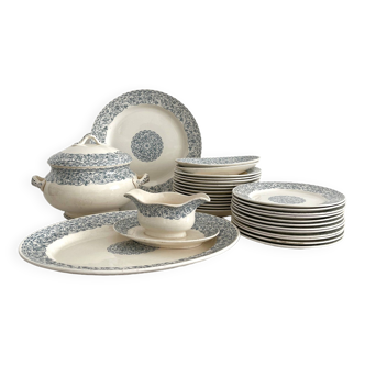 "Renaissance" ironstone dinnerware set from Creil and Montereau - 30 pieces