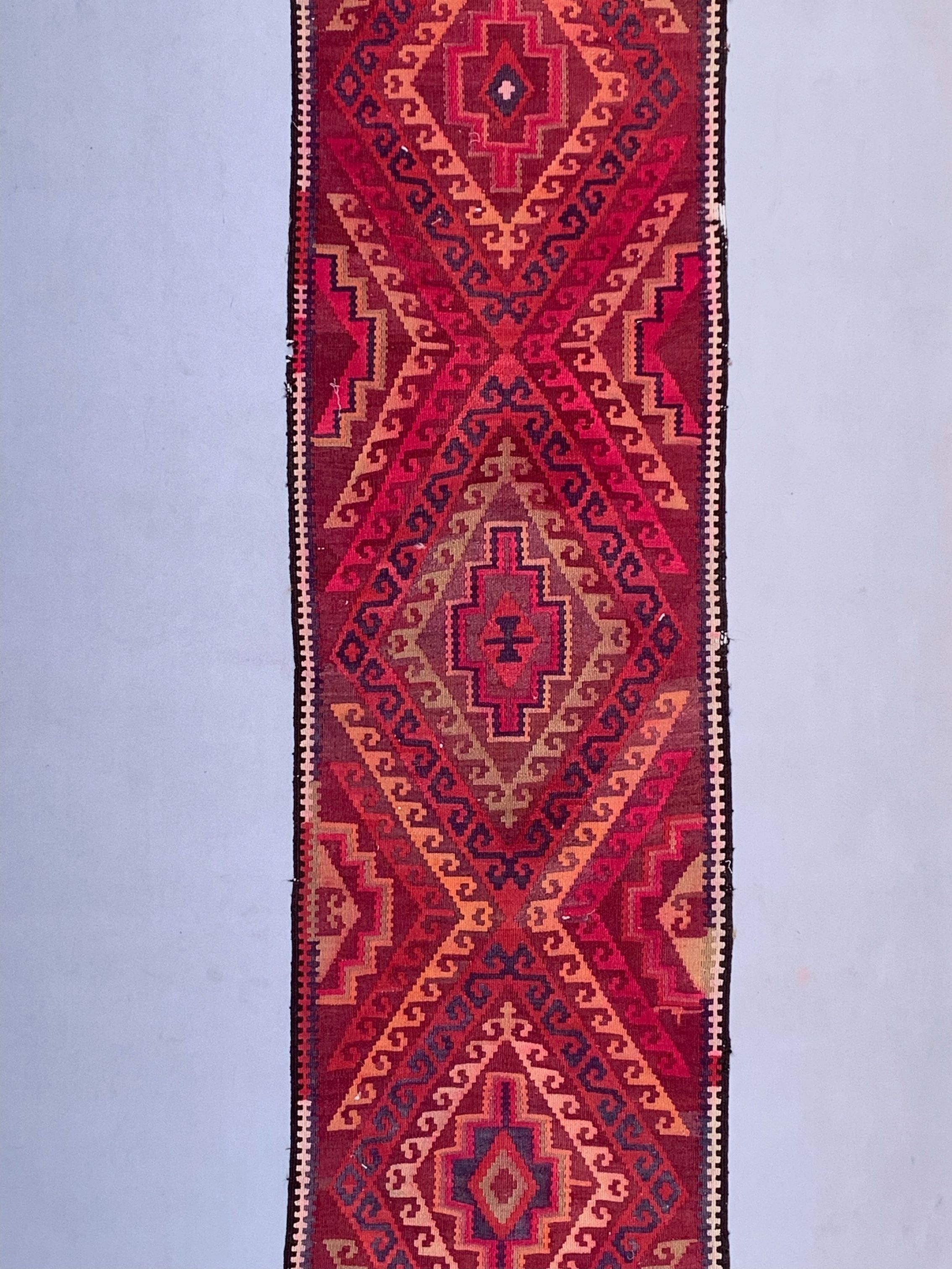 Old turkish kilim runner 480x95 cm