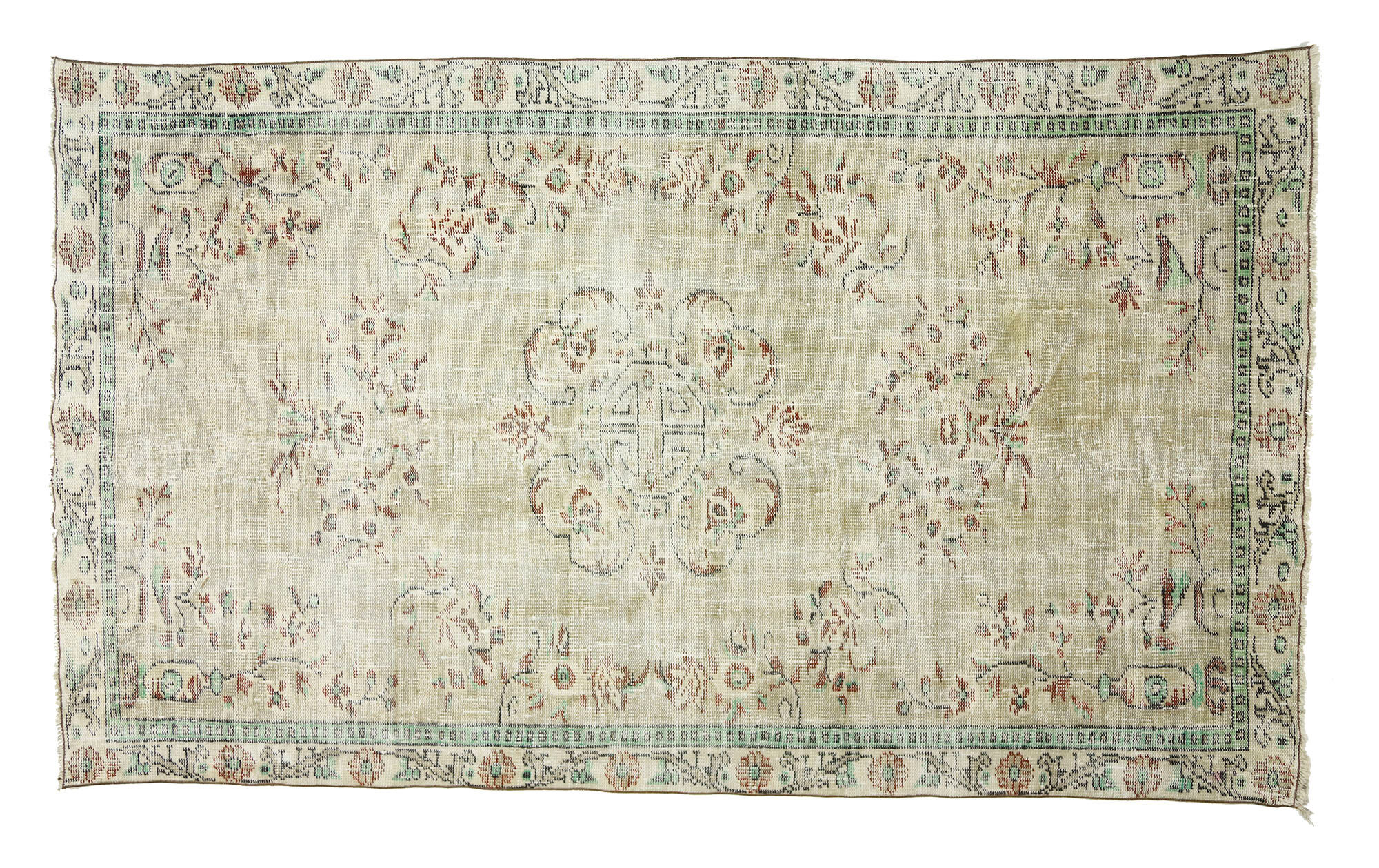 Anatolian handmade vintage rug 272 cm x 162 cm