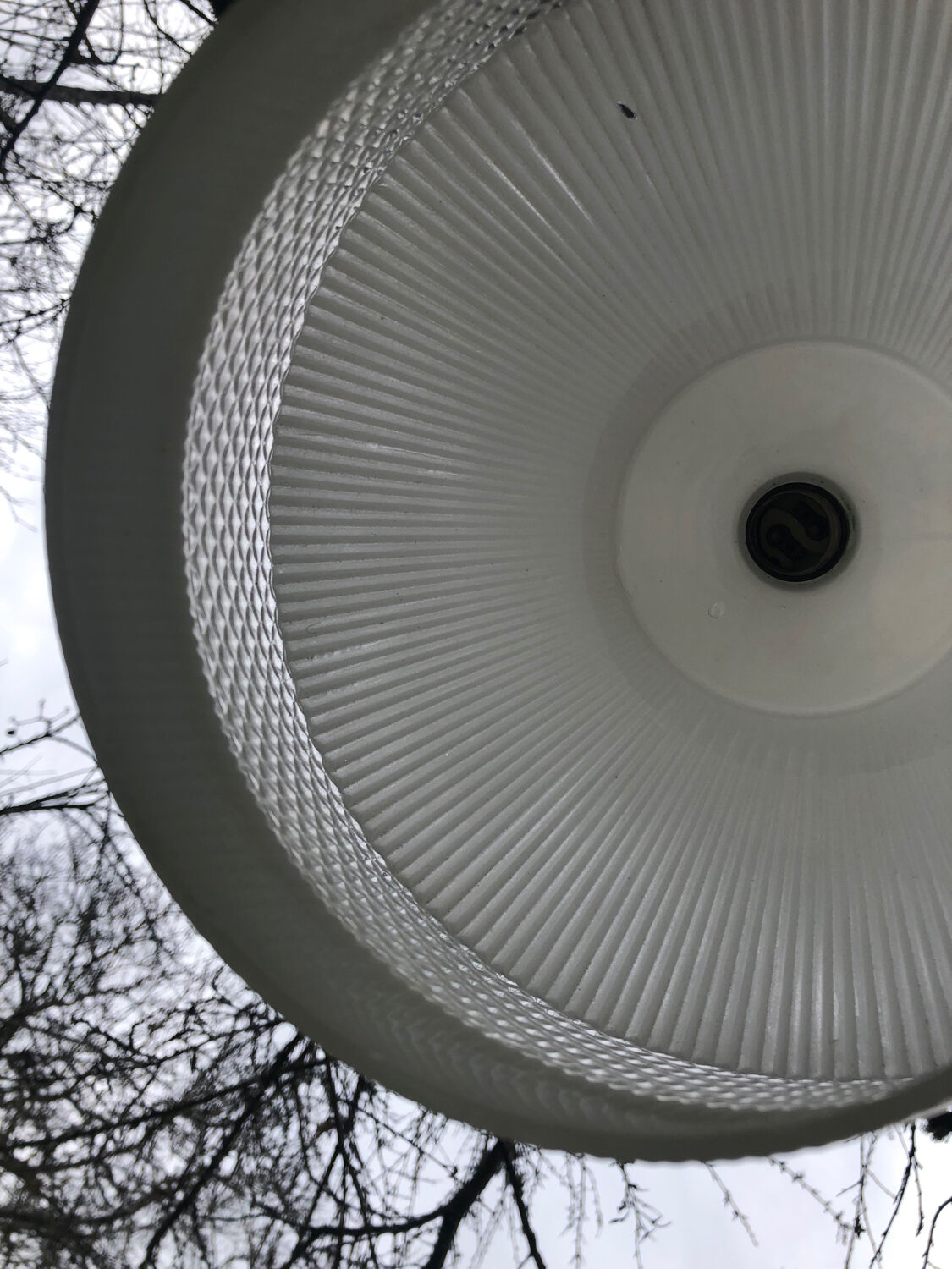 Vintage glass hanging lamp