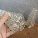 2 tulipes en verre courtes 16 cm pour lampe lustre